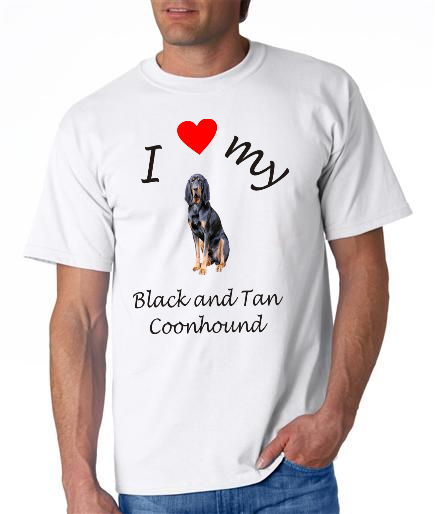 Dogs - Black and Tan Coonhound Picture on a Mens Shirt